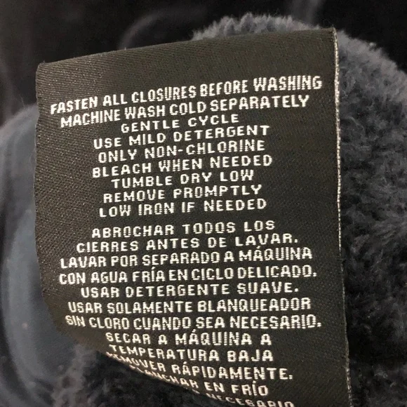 NAVY 32DegreesHeat Plush FLEECE Full Zip JACKET Pockets EUC - Picture 5 of 5